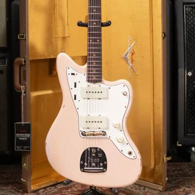 Fender Custom Shop 1963 Jazzmaster Relic Electric Guitar - Aged Shell Pink with Hardshell Case image 16