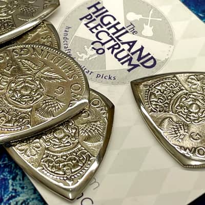 **Special Offer 20% Discount** Two (2) George VI Two Shillings Coin Guitar Picks. image 2