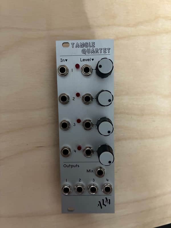 ALM/Busy Circuits ALM009 Tangle Quartet Quad Linear VCA & Mixer Eurorack Synth Module 2020 - Present - Silver image 1