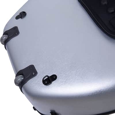 Crossrock 4/4 Full Size Cello Case Poly Carbon Composite Hardshell with Backpack & Wheel in Silver image 5