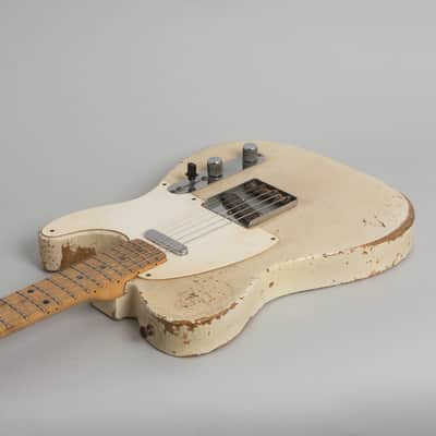 Fender Telecaster Solid Body Electric Guitar (1958), ser. #026990, black tolex hard shell case. image 7