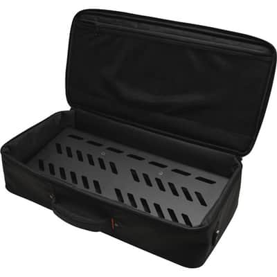 Gator Black Large aluminum pedal board with Gator carry bag and bottom mounting power supply bracket. Power supply not included. image 2