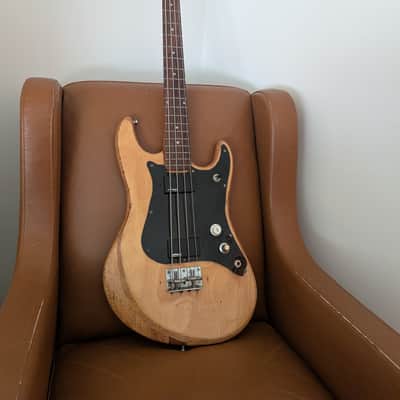 1970s Epiphone ET-280 Short Scale Bass MIJ Matsumoku - Natural Stripped / Select by EMG Modded (As-Is Seized Truss Rod / Wiring Project) image 2