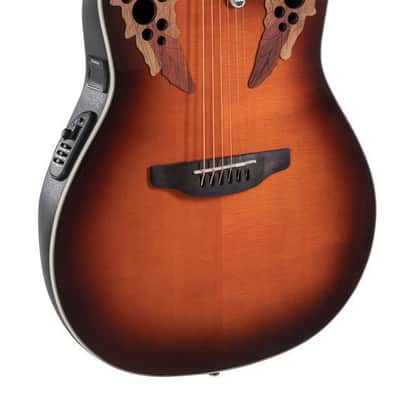 OVATION CE48-1-G Celebrity Elite Plus Shallow Roundback Elektro-Akustik-Gitarre sunburst image 2