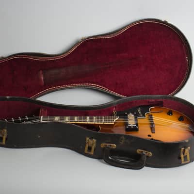 Harmony  H-35 Hollow Body Electric Mandolin (1968), ser. #2870H35, original black chipboard case. image 10