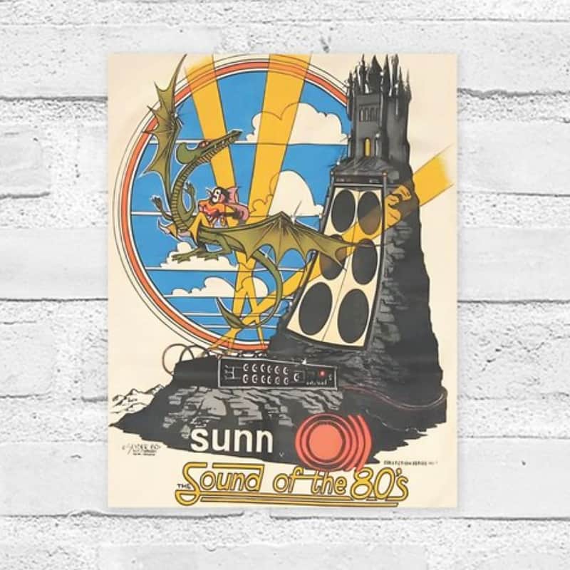 Sunn “The Sound Of The 80's” Poster - 8.5 x 11 Inches - Digitally Restored Vintage Ad image 1