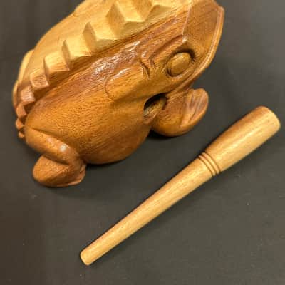 Handmade 8" Frog Guiro Scraper Rasper, Rhythm Fusion, with Beater-MINT image 11