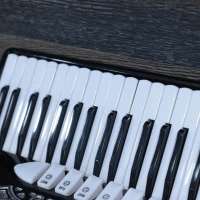 Guerrini Model 624 Black Piano Accordion 120-Bass 41-Key 5-Treble Switch w/Case image 15