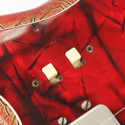 1962 Gagliano by Hofner Model 172 - Rare Diamond Pickup with Red & Gold Vinyl Covering! image 6