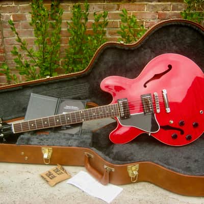 ♚ GEM !♚ 2013 Gibson ES-335 Dot Figured LEFT HANDED ♚ CHERRY 'AAA' FLAME ♚ 60's Neck *Lefty image 24