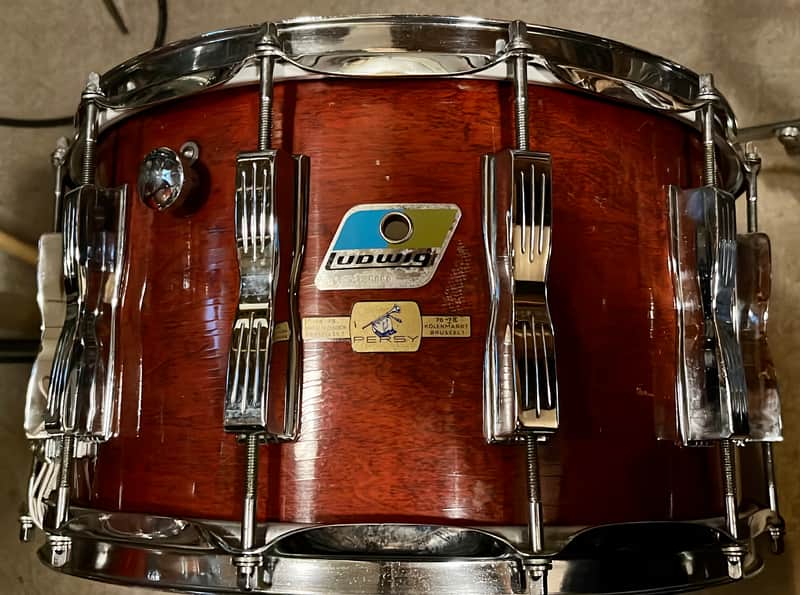 Ludwig L484 14”x8” Colisseum Snare 80s - Red Mahogany image 1
