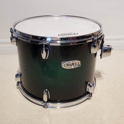 Mapex M 14"x11"inch Tom Drum W/Mount - Lacquered Green Fade - Gorgeous Clean A+ image 2