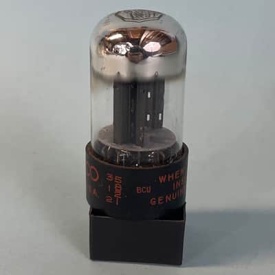 1956 Sylvania 6SN7GTB Vintage Philco Black Plate Chrome Top Preamp Tube! T264 image 2