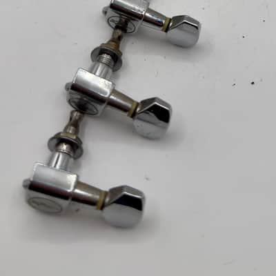B.C. Rich 6 Inline Electric Guitar Tuners 2000’s - Chrome image 3