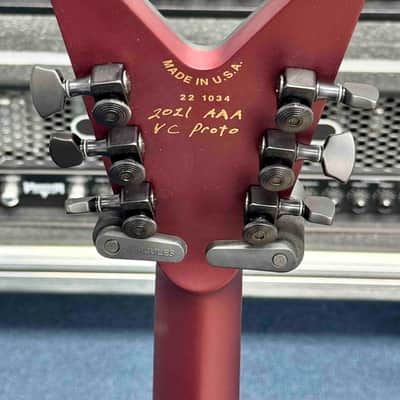Dean Guitars - USA - AAA - V - 2022 NAMM Prototype - Metallic Red Satin Finish - Mahogany Body - Maple Neck and Fretboard - DMT USA Pickups - Black Hardware - OHSC - Call for Best Price !!! image 7