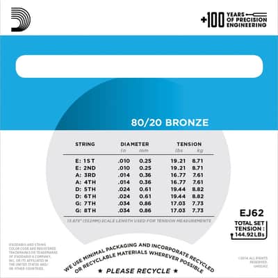 D'Addario EJ62 Bronze 80/20 Mandolin Strings - Light 10-34 image 3