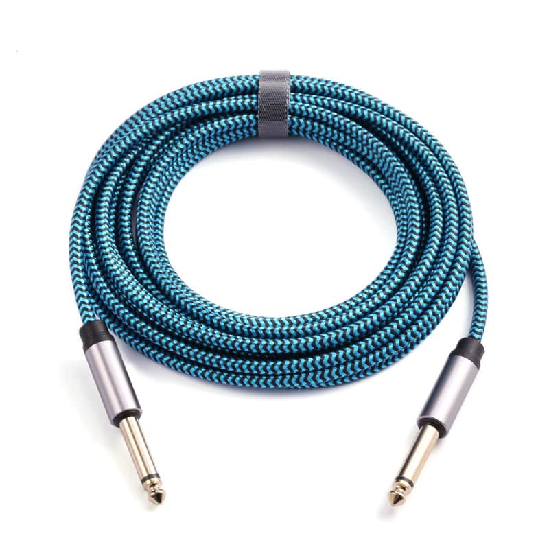 Guitar Cable 6 ft Guitar Cord 1/4 Inch Instrument Cable 6.35mm (1/4) TS to 6.35mm (1/4) TS Stereo Audio Cable Male to Male with Zinc Alloy Housing and Nylon Braid image 1