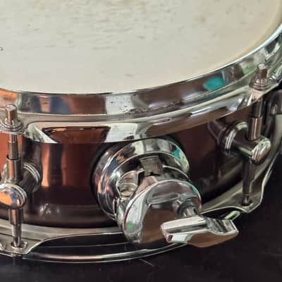Pearl M-80 Brushed Pewter Auxiliary Effect Snare Drum 4 x 10" 6 Lugs image 3