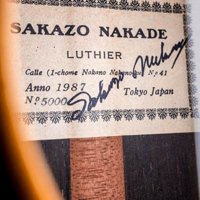 1987 Sakazo Nakade No. 5000 Vintage Classical Guitar German Spruce + Brazilian Rosewood w/ Case image 6