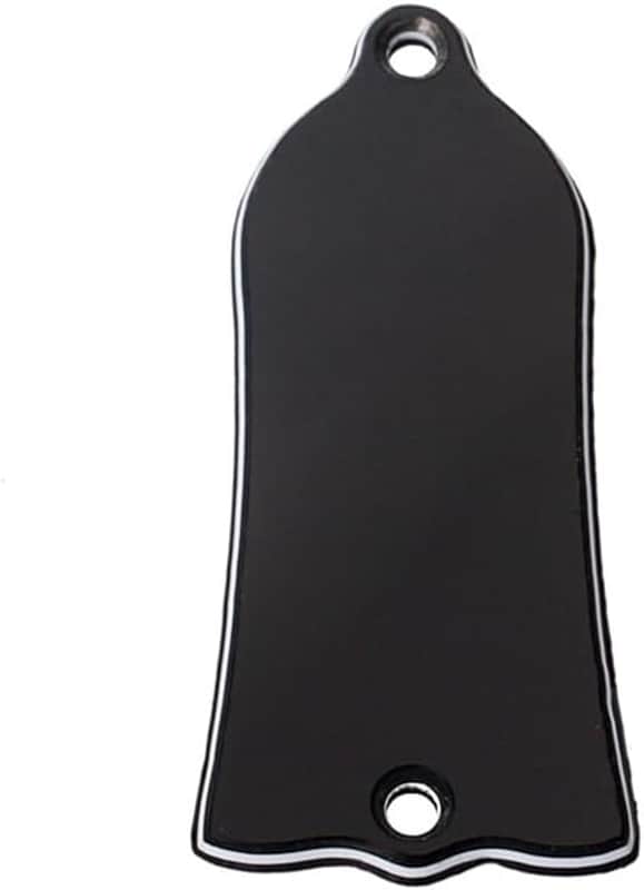 2 Holes Metal Truss Rod Cover Aluminum Alloy Bell-shape Truss Rod Cover Electric Guitar Replacement(Black) image 1