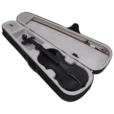 Cxxss Violin Full Set with Bow and Chin Rest Black 4/4-Black image 13