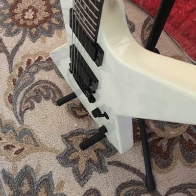 Esp style RRRcustom Explorer guitar 2016 Vintage White image 7