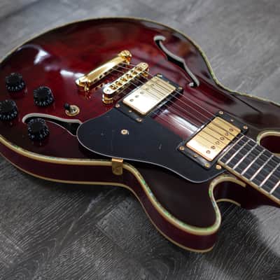 Double Cut Semi-Hollow Small Body Guitar - Red Burst image 7