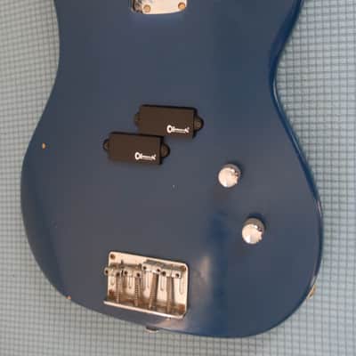 Vintage Bass Guitar Project Cracked Neck Charvette by Charvelle Jackson P Bass Purple Low Serial Number #137 Lots of High Quality Parts Nut Tuners Bridge Pick Ups Loaded Working Body Frets Electronics Neck Plate Hair Heavy Metal image 4
