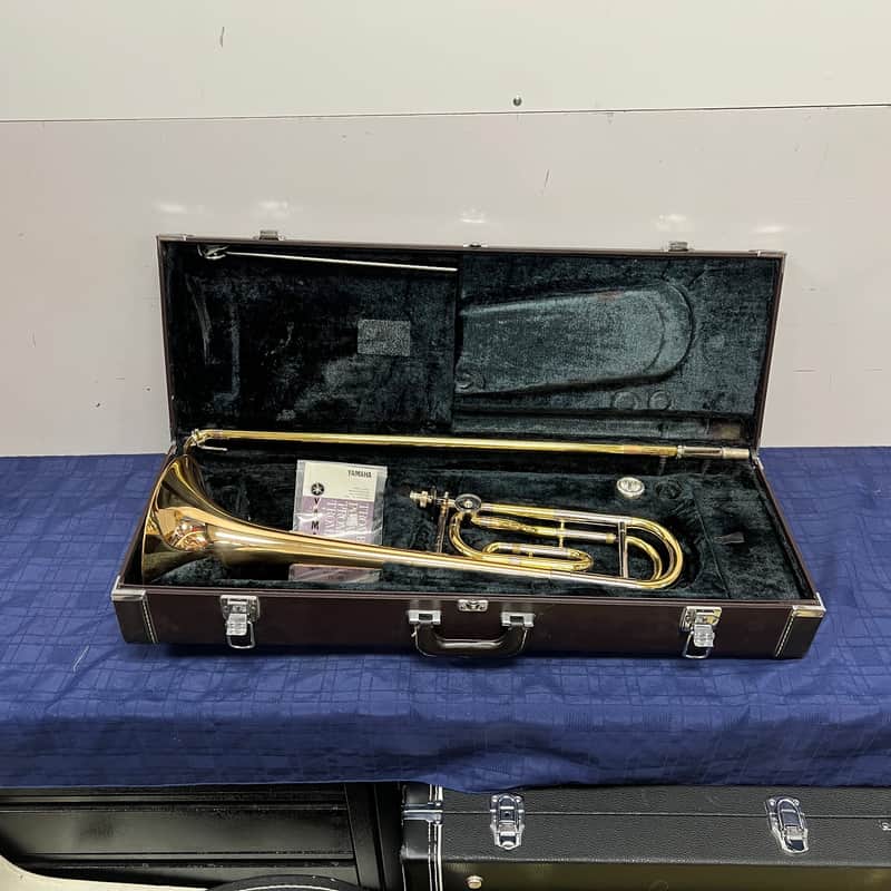 Used Yamaha YSL-682G Large Bore Tenor Trombone w/ F Attachment with Case and Mouthpiece Just Serviced image 1