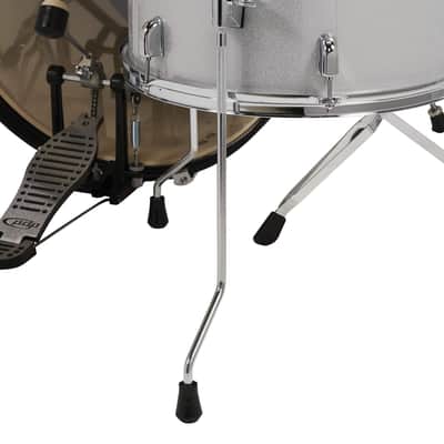 Pacific Drums Center Stage Complete Drumkit, 5 Drum Set, Diamond White Sparkle, 7x10, 8x12, 12x14 Floor, 14x20 Kick, 5x14 Snare (PDCE2015KTDW) image 5