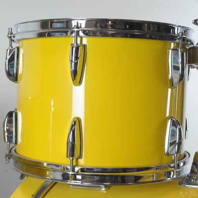 1980s Yamaha Tour Custom 8000 "Mellow Yellow" Drum Set image 12