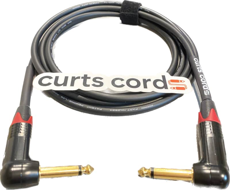Curts Cords-18' Right Angle to Right Angle Mogami Instrument Cable w/ Neutrik Gold End Plugs image 1