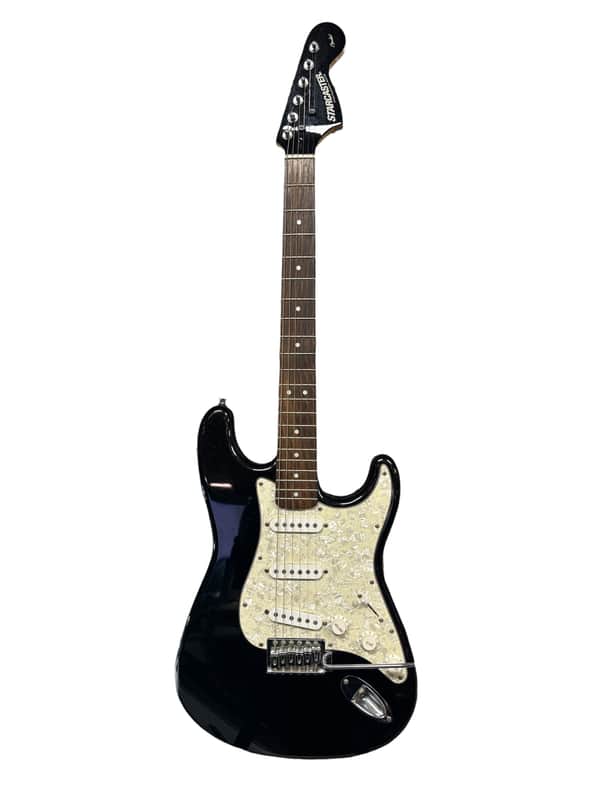 Fender Starcaster Strat 2009 -Metallic Black with Pearl White Pic Guard image 1