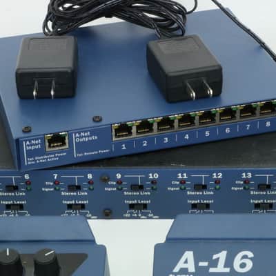 Aviom System (1) A-16T Input Module (1) A-16D A-Net Distributor (4) A-16 Mixer image 7