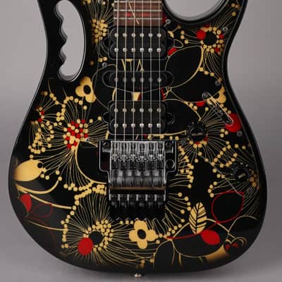Ibanez JEM77-FP2 Steve Vai Signature - 2016 - Black Floral w/OHSC, Tags image 2