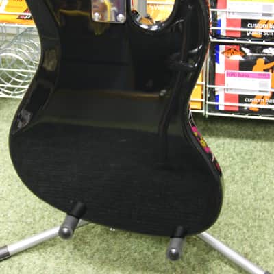Johnson left handed fretless bass guitar in black image 6