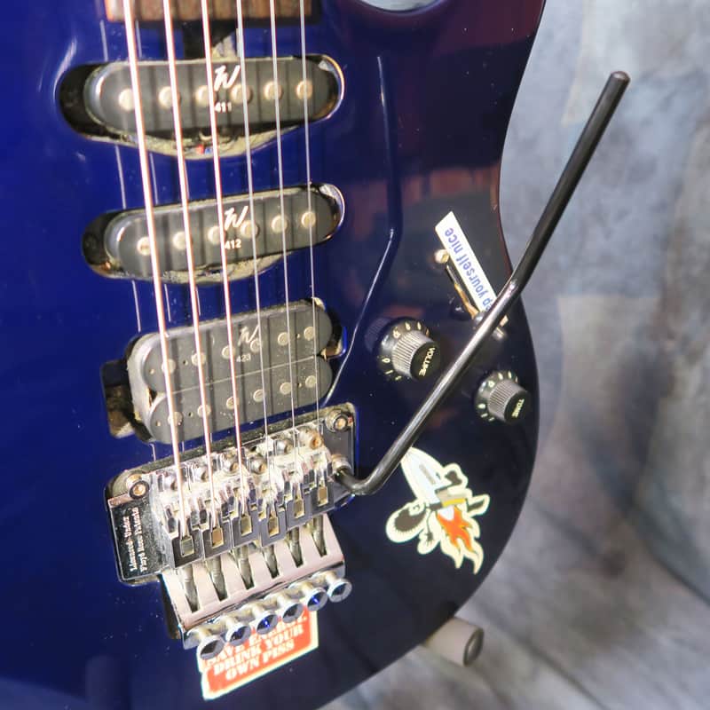 Washburn Mercury II Series Deep Blue 1990's Floyd Rose Guitar