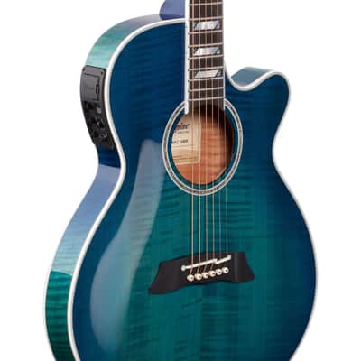 Takamine TSP178AC 2024 - See thru blue burst with a hard shell case image 1