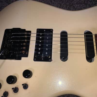 1987 Charvel Model 4 HSS with Rosewood  Fretboard  Pearl White electric guitar made in japan kahler tremolo image 21