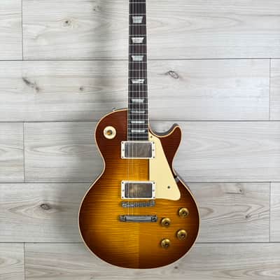 Gibson Custom 1959 Les Paul Standard Reissue VOS Electric Guitar - Iced Tea Burst #1331 image 2