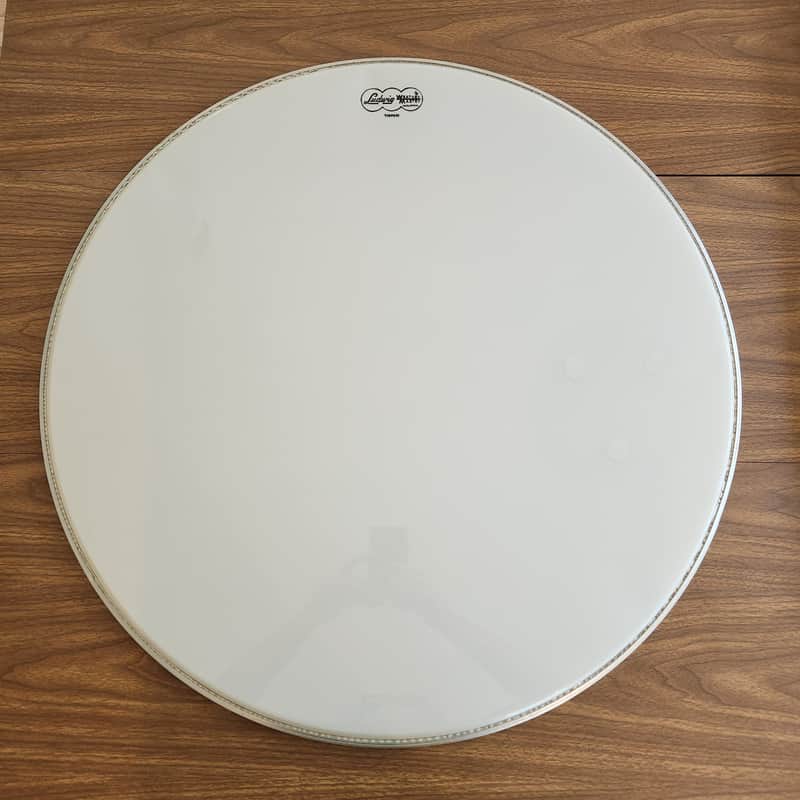 NOS Ludwig Weathermaster 28" Timpani Drum Head Smooth White 1960s Script Cloud Stamp Bild 1