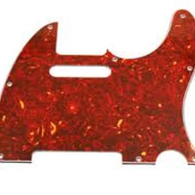 Pickguard For Fender Tele, 8 Holes, 3-Ply - VINTAGE RED TORTOISE