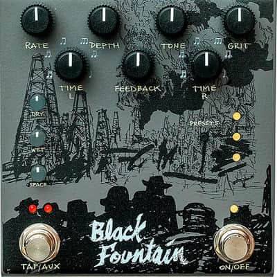 Old Blood Noise Endeavors Black Fountain Stereo Delay Effects Pedal, Slate image 1