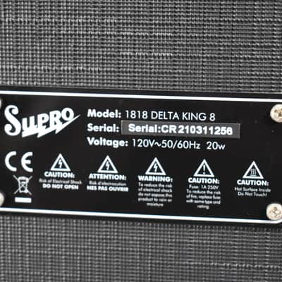 Supro 1818 Delta King 8 1-Watt 1x8" Guitar Combo Amplifier | Black Finish image 6