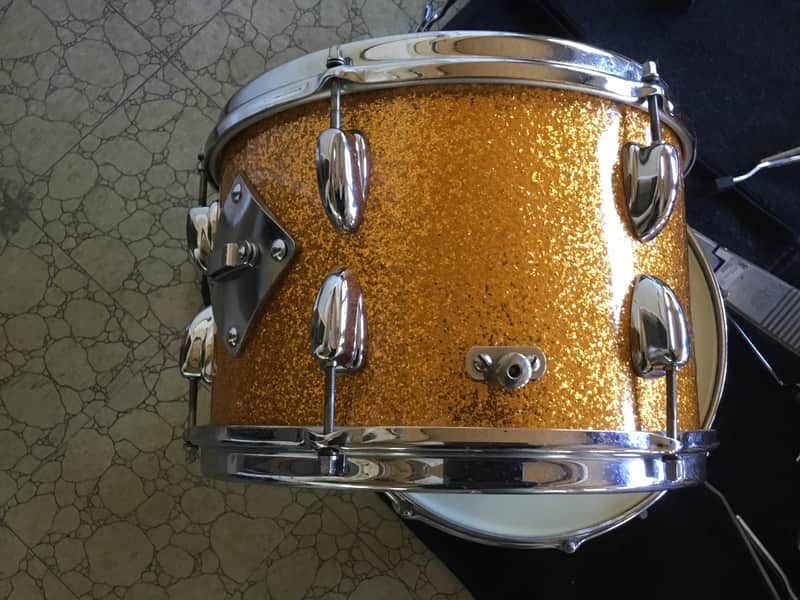Slingerland 12x8 tom 60’s - Gold sparkle image 1