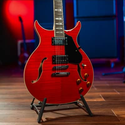 Washburn SH35TR Wing Series Semi Hollow Electric Guitar w/Gigbag, Trans Red image 24