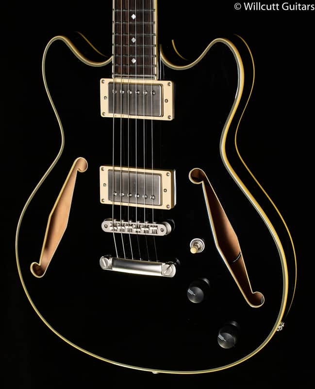 D'Angelico Excel Mini DC Tour Collection Solid Black (193) image 1