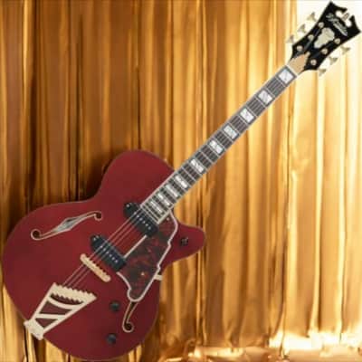 D'Angelico Excel 59 Fully Hollow Single Cutaway, Viola w/Case DAE59VIOGT image 4
