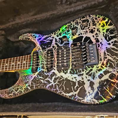 1980's Kramer American Pacer II 1989 guitar Holoflash Crackle Floyd Seymour Duncans VIDEO WOW image 5