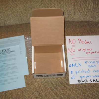very lightly handled - mostly very clean Electro Harmonix EMPTY CARDBOARD BOX and printout copy of Owner's Instructions ONLY for EXO Octave Multiplexer (NO Pedal, NO original paperwork) image 2